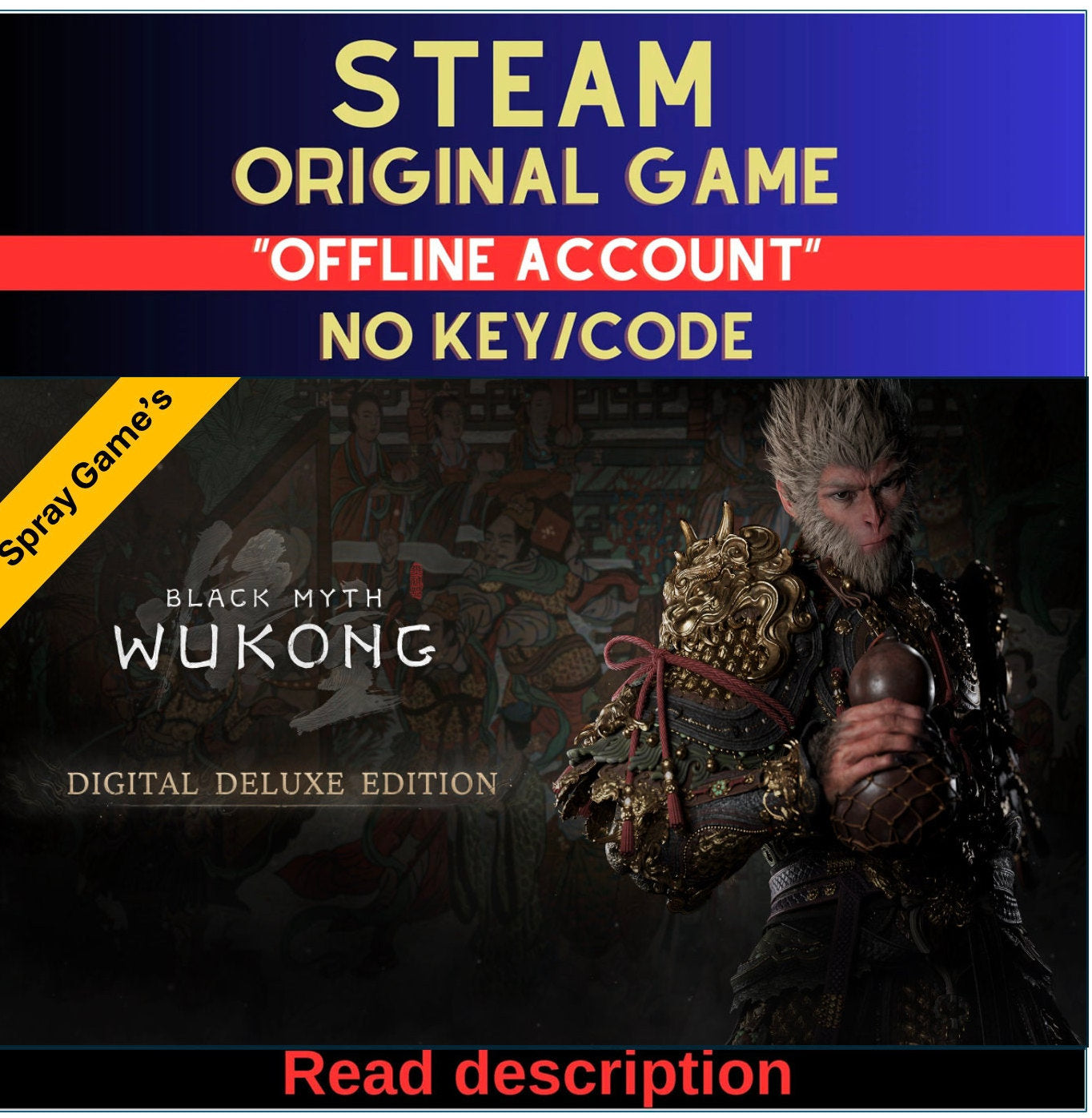 Black Myth: Wukong Digital Deluxe Edition Steam (Read Description)