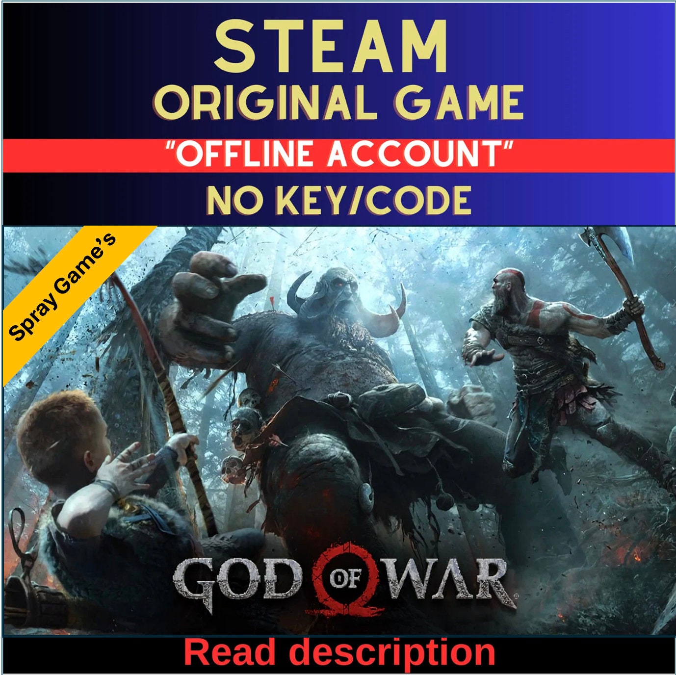 God of War - Steam Account (Read Description)