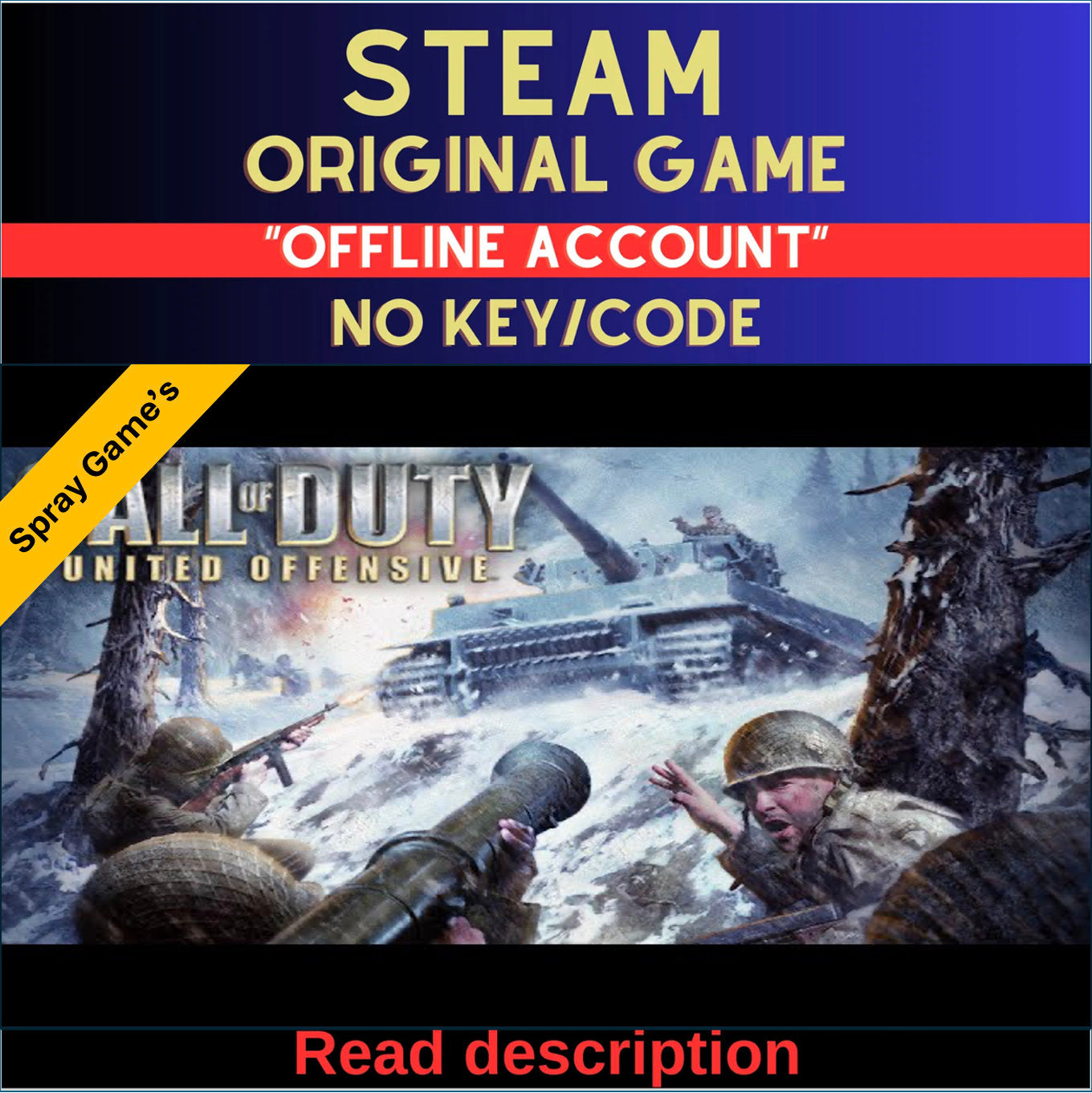 Call of Duty: United Offensive - Steam Account (Read Description)