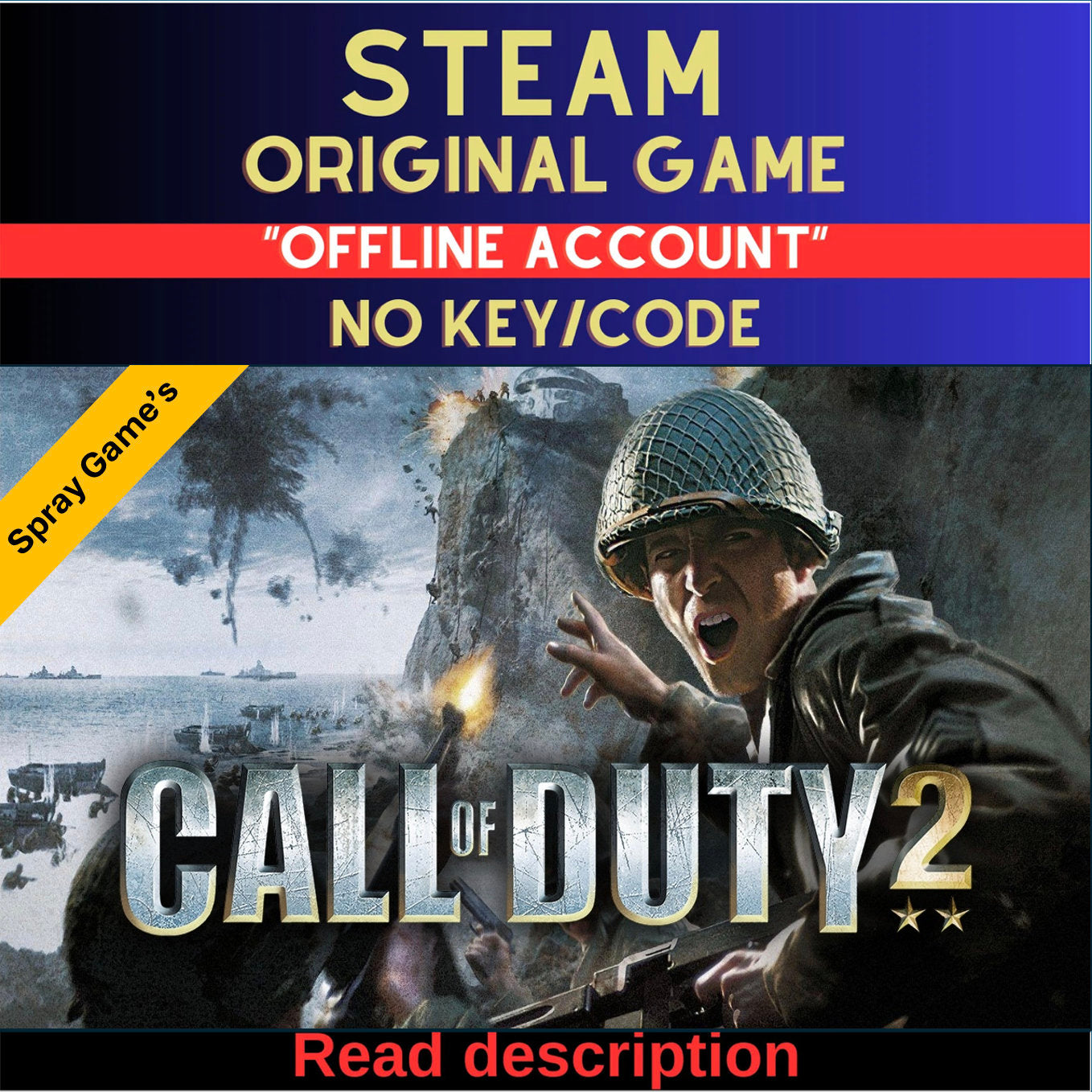 Call of Duty 2 - Steam Account (Read Description)