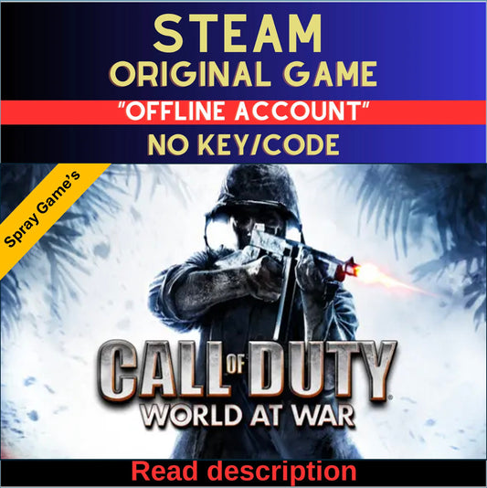 Call of Duty: World at War - Steam Account (Read Description)