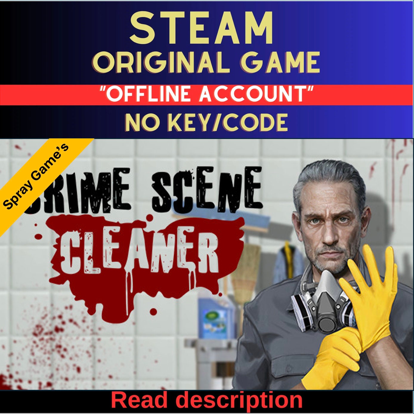 Crime Scene Cleaner - Steam Account (Read Description)